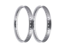 Set: 2x Felge 1,6 x 17" Alufelge, poliert - für Simson S53, S83, MS50