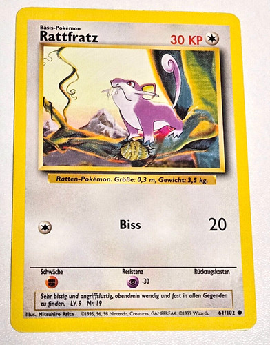 Pokemon karte rattfratz - |,