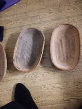 2 STÜCK Gärkörbe Oval -  ORIGINAL Peddigrohr aus Rattan Selber BROT backen ❤