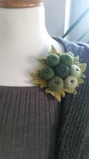 Brosche Anstecknadel Weinblatt