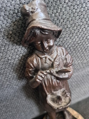 Vintage metallfigur mädchen - vintage,