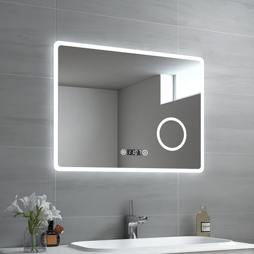 Badspiegel led 90x70cm mit - badspiegel,
