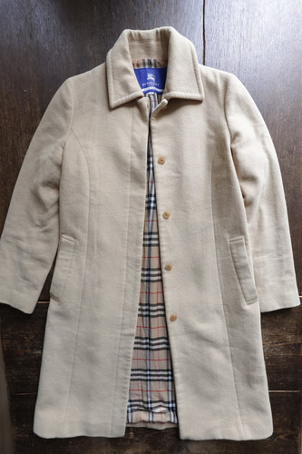 Burberry blue label wool coat - burberry,