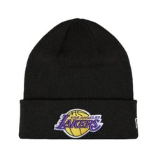 New Era Beanie Wintermütze Los Angeles Lakers Cuff Knit Schwarz Strickmütze NEU