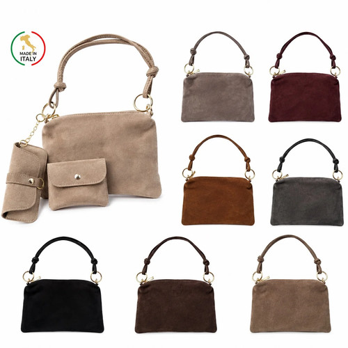 Damen wildleder schultertasche - damen,