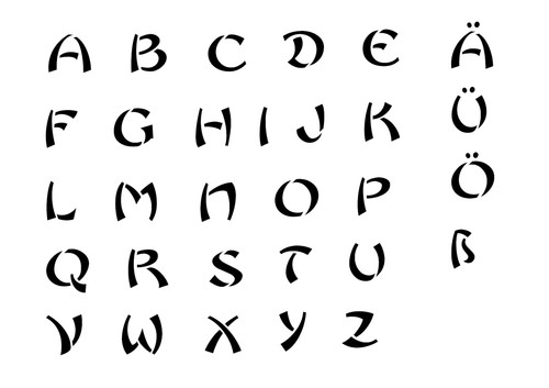 Schablone buchstaben - schablone, "