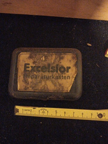 Vintage blechdose excelsior - vintage,