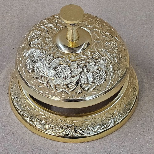 Goldene metall glocke - metall,