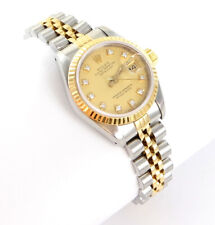 Rolex Datejust Damenuhr Diamanten Stahl/Gold Ref. 69173 Papiere