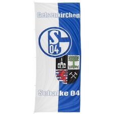 FC Schalke 04 Hissfahne GE-Schalke Hochformat  Fahne Hissflagge 150 x 400 cm S04