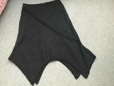 KARA MAKAN Leinen Rock Bleistiftrock m.Stickerei gr M asymmetrisch Made in Italy