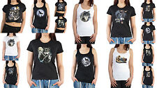Damen T-Shirt - Wölfe T-Shirt - Tiermotiv - Indianer Country - Westernkleidung -