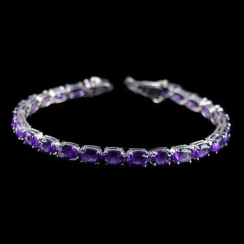 Amethyst tennis armband - amethyst,