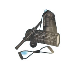 Qveetry Massage Foam Roller Massagegeräte Fitness Zubehör mit Rollstab und Massa