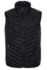 CMP Man Vest Steppweste Outdoorweste Herren Wasserabweisend Stehkragen Schwarz