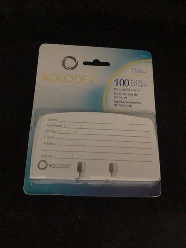 Rolodex petite ruled refill - rolodex,