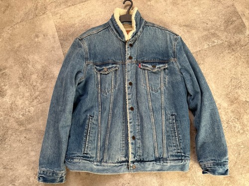 Levi denim sherpa trucker - denim,