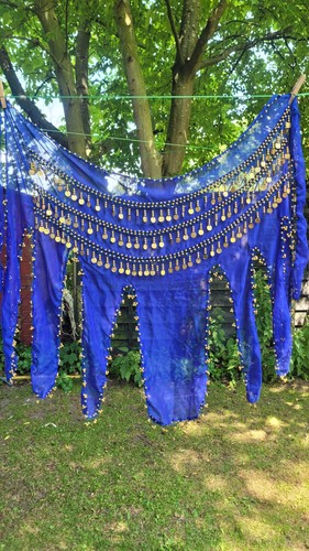 Bauchtanz tuch blau - tuch,,