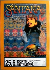 SANTANA - 1996 - Live in Concert - Dance Of The...Tour - Poster - Dortmund