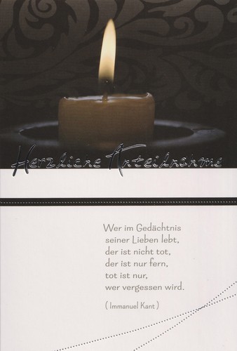 Trauerkarte herzliche - trauerkarte,