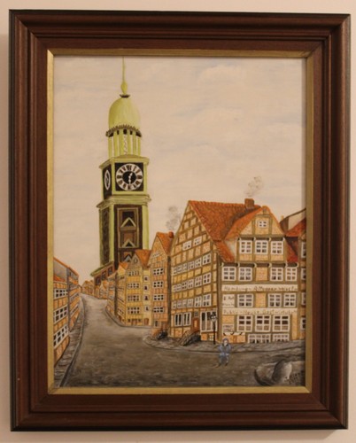 Gemälde hamburg stadtansicht - gemälde,