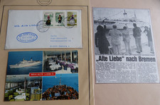 3 Belege AK Zeitung Bordstempel HADAG Hamburg MS Alte Liebe Seebäderschiff