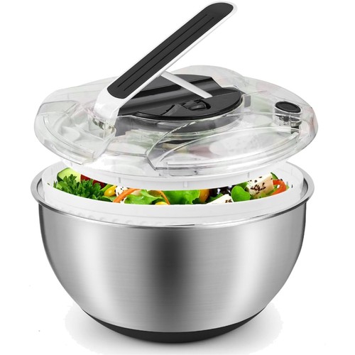 Salatschleuder edelstahl 5l - salatschleuder, 4,5l