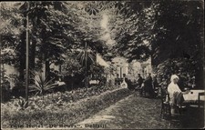 Ak Delfzijl Groningen, Tuin Hotel De Beurs - 3712443