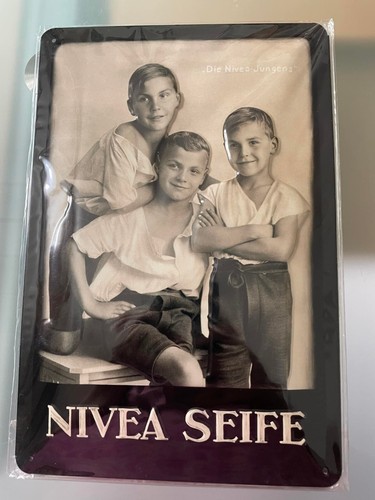 Nivea seife blechschild - seife,