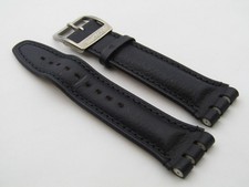 SWATCH IRONY-CHRONO LEDERARMBAND "SCHWARZ" (A375)