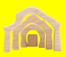 Ostheimer 66560 Krippenstall aus Holz Serie MINI mit Holzbox zur Aufbewahrung