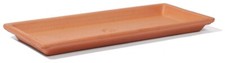 Terrakotta Untersetzer für Blumenkasten Platte Schale L39,5 x B14,5 x H2,5 cm