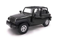 Modellauto Jeep Wrangler Rubicon Geländewagen grün Cabrio  Auto Maßstab 1:34