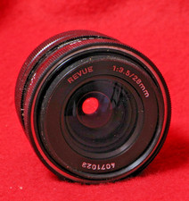 M42 REVUE 1: 3,5 / f= 28 mm Objektiv.  Defekt, gebraucht, Ersatzteilspender.