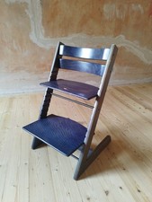 Blauer Stokke Tripp Trapp Buche Treppenhochstuhl Blaue Lasur Schöne Patina Blau 