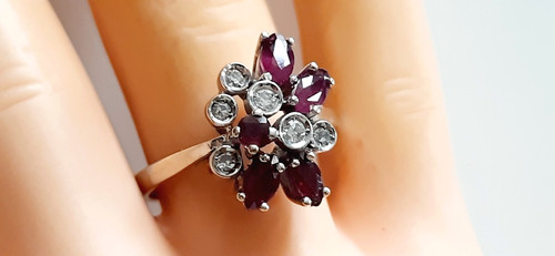 Gold ring 585 ooo 14 - /,