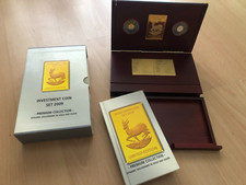 Münzen Investment Coin Set Krügerrand Springbock 999Gold Silber Limited Edition 