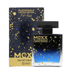 Mexx Black & Gold Limited Edition Man Eau de Toilette fruchtiger Herrenduft 50ml