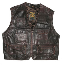 Herren lederweste outdoor - herren-, /