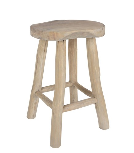 Rustikaler teakholz hocker - teakholz,