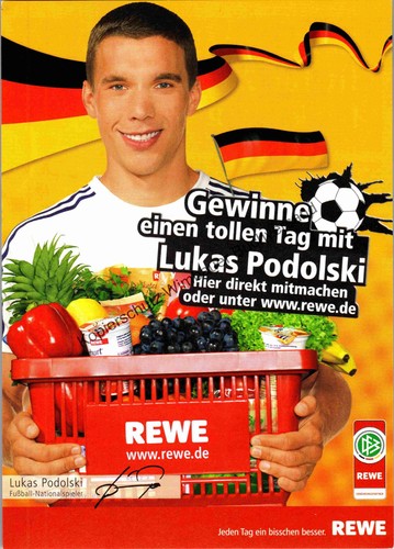 Autogrammkarte lukas podolski - autogrammkarte,