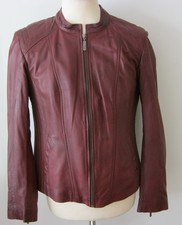 Lederjacke - Lammnappa - Jacke- Leather jacket - APART- weinrot - Gr.42 -NEU