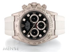 Rolex Daytona 16519 Zenith Weißgold on Rubber Black Diamond 12/1998 Uhr (14624)