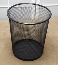 volila Papierkorb edelstahl schwarz – 27cm x 24cm - 10L Mülleimer