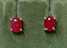 Ohrstecker  Rubin   925er