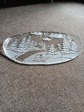 Stollenplatte Kuchenplatte Wintermotiv Walther-Glas