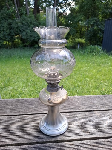 Antike petroleumlampe 43cm - petroleumlampe,