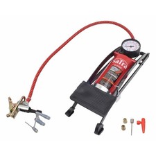 Satra Fußluftpumpe Pumpe 0,7 bar, Schlauch 0,5 m,.Fussball, Fahrrad, PKW, Reifen