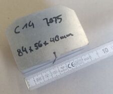 Alu-Reststück  EN AW 7075 84*56*40 gewalzt vom Wasserstrahlschneiden Plan c14