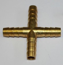 Schlauchverbinder Messing gerade T-Stück Y-Stück Kreuz-Stück wählbar 5mm - 13mm
